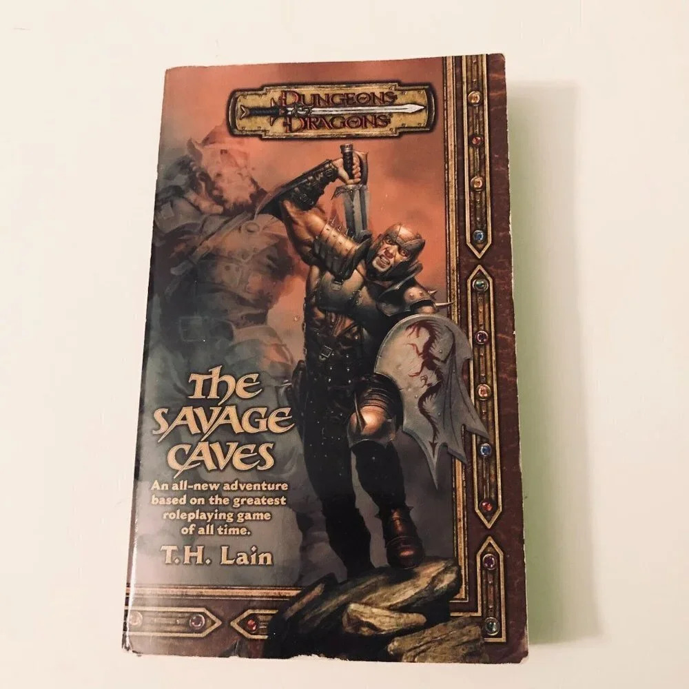 2002 The Savage Caves Dungeons Dragons Novel T H Lain Print Wizards of Coast